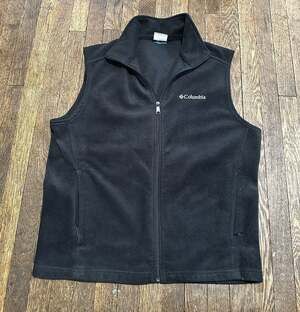 Columbia Men's Cathedral Peak II Full Zip Fleece Vest Black - Size Medium